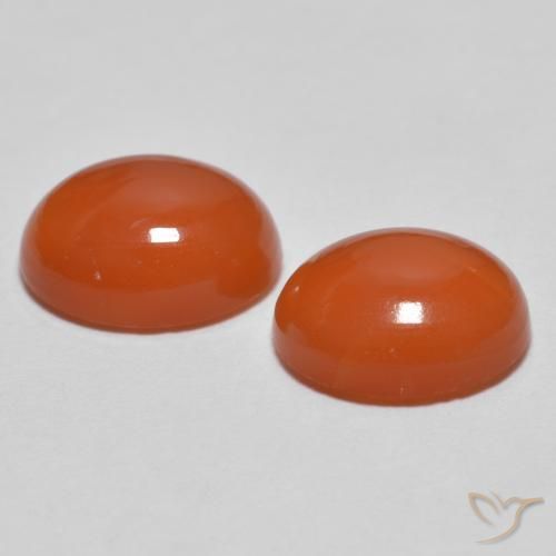 2.30 ct natürliche Mittelorange Achat-Edelsteine, Oval, Lichtdurchlässig