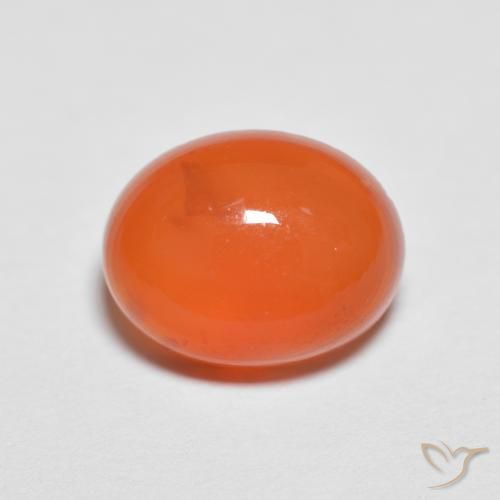1.93ct Natürlicher hellorange Achat, Oval, Lichtdurchlässig