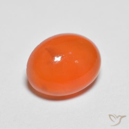 9,17 ctw natürlicher hellorange Achat, Oval, Lichtdurchlässig