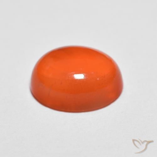 9,17 ctw natürlicher hellorange Achat, Oval, Lichtdurchlässig
