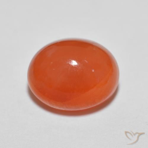 2.22ct Natürlicher Mittelorange Achat, Oval, Lichtundurchlässig