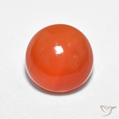 1.84ct Natürlicher Mittelorange Achat, Runden, Lichtdurchlässig