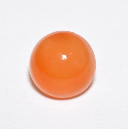 1,16 ctw natürlicher orangefarbener Achat, Rundschliff, Lichtdurchlässig