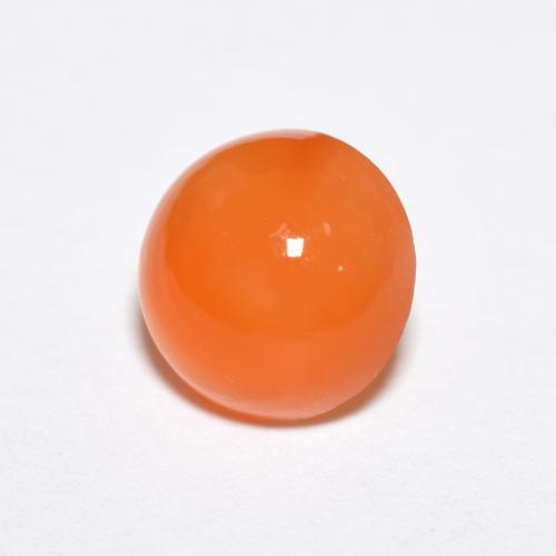 1,16 ctw natürlicher orangefarbener Achat, Rundschliff, Lichtdurchlässig