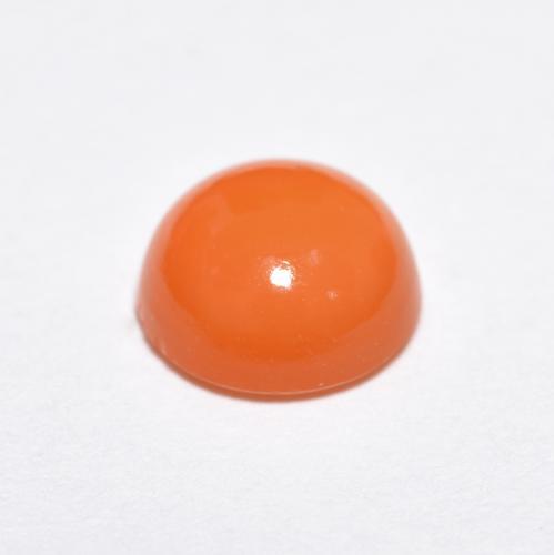 1,16 ctw natürlicher orangefarbener Achat, Rundschliff, Lichtdurchlässig
