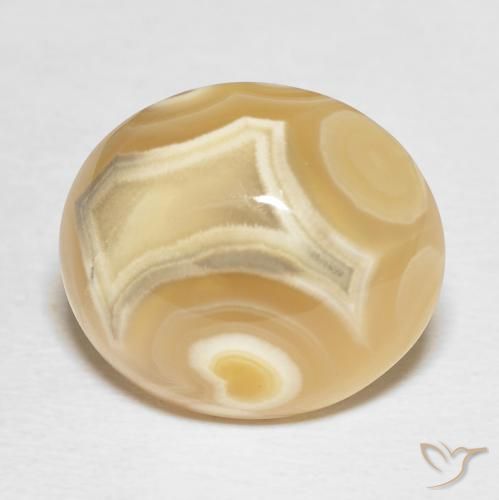 19.20ct Natürlicher Mehrfarbig Achat, Oval, Lichtundurchlässig