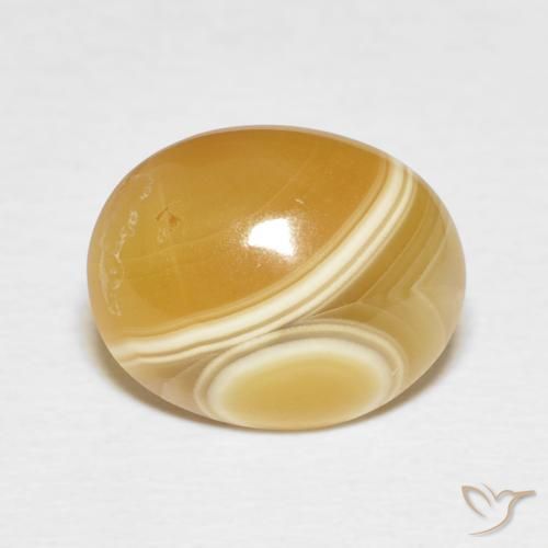 6.27ct Natürlicher Mehrfarbig Achat, Oval, Lichtundurchlässig