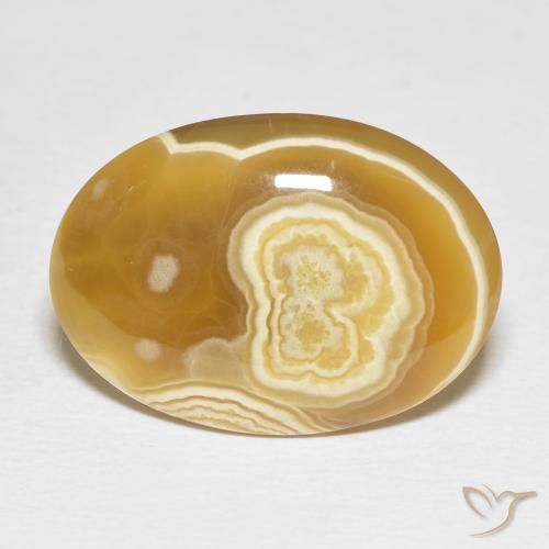 20.50ct Natürlicher Mehrfarbig Achat, Oval, Lichtundurchlässig