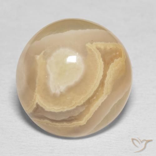 16.49ct Natürlicher Mehrfarbig Achat, Runden, Lichtundurchlässig