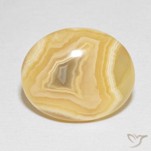 16.33ct Natürlicher Mehrfarbig Achat, Oval, Lichtundurchlässig