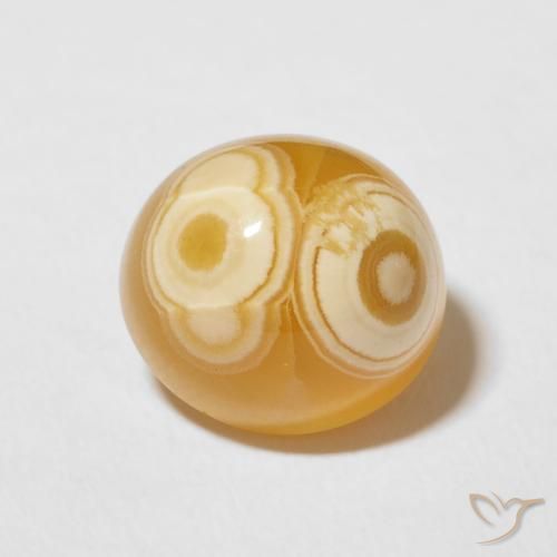 6.67ct Natürlicher Mehrfarbig Achat, Oval, Lichtundurchlässig