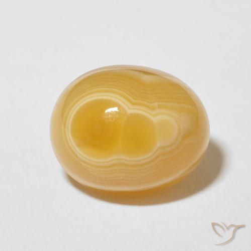 8.93ct Natürlicher Mehrfarbig Achat, Oval, Lichtundurchlässig