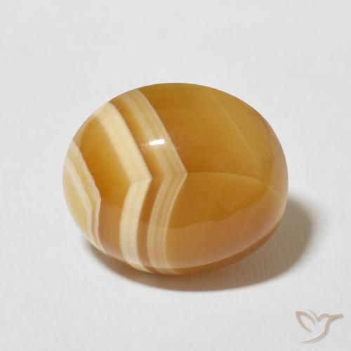 10.07ct Natürlicher Mehrfarbig Achat, Oval, Lichtundurchlässig