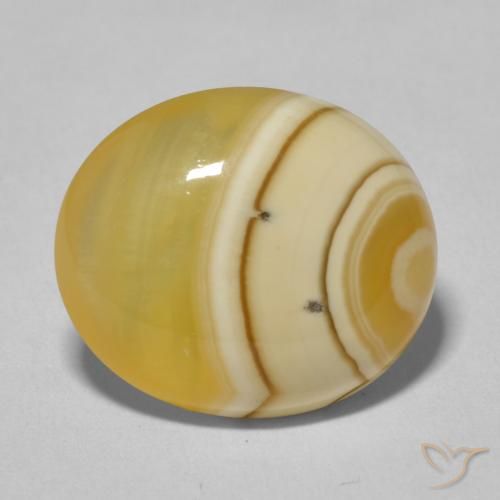 12.25ct Natürlicher Mehrfarbig Achat, Oval, Lichtundurchlässig