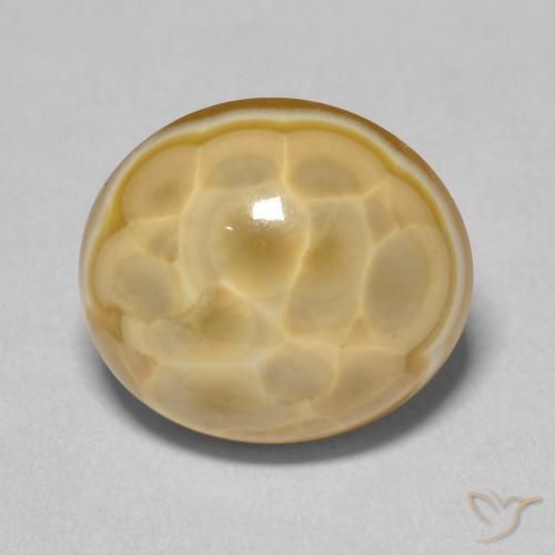11.80ct Natürlicher Mehrfarbig Achat, Oval, Lichtundurchlässig