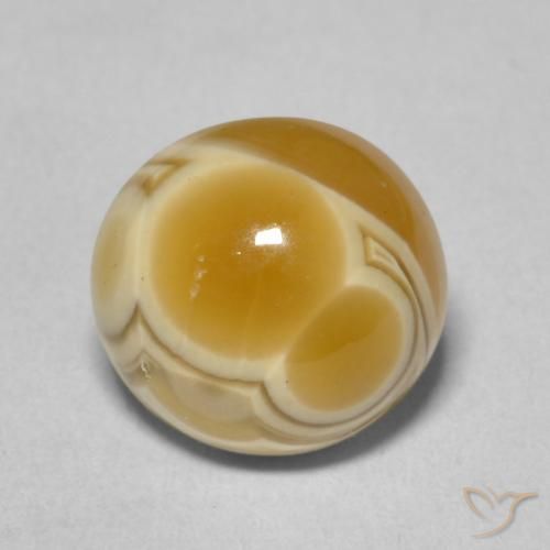 6.55ct Natürlicher Mehrfarbig Achat, Runden, Lichtundurchlässig