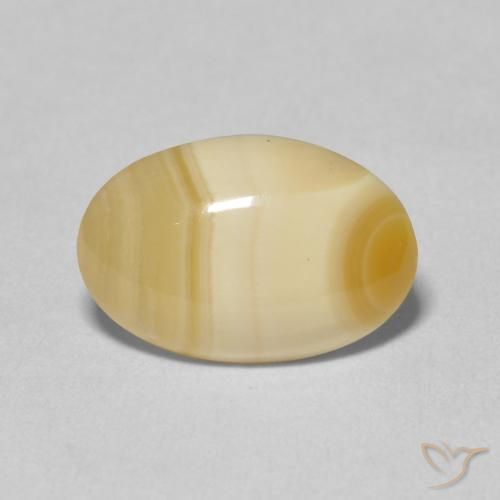 3.76ct Natürlicher Mehrfarbig Achat, Oval, Lichtundurchlässig