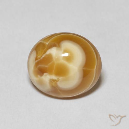 6.40ct Natürlicher Mehrfarbig Achat, Oval, Lichtundurchlässig