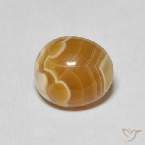 3.84ct Natürlicher Mehrfarbig Achat, Oval, Lichtundurchlässig