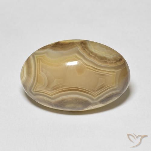26.72ct Natürlicher Mehrfarbig Achat, Oval, Lichtundurchlässig