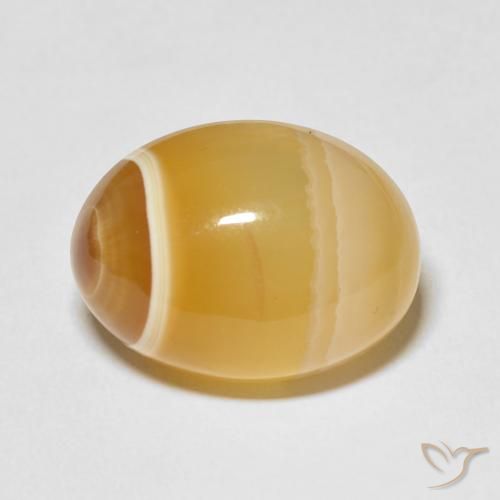 26.17ct Natürlicher Mehrfarbig Achat, Oval, Lichtundurchlässig
