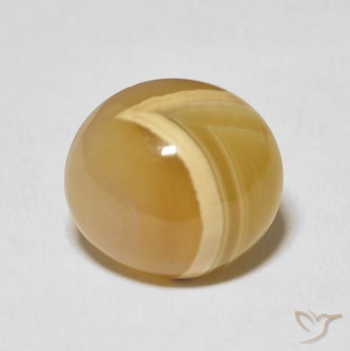9.48ct Natürlicher Mehrfarbig Achat, Oval, Lichtundurchlässig