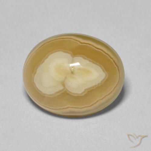 6.49ct Natürlicher Mehrfarbig Achat, Oval, Lichtundurchlässig