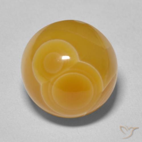 15.40ct Natürlicher Mehrfarbig Achat, Runden, Lichtundurchlässig