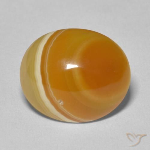 13.38ct Natürlicher Mehrfarbig Achat, Oval, Lichtundurchlässig