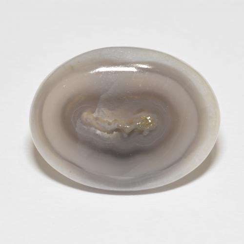 27.92ct Natürlicher Nicht-gerade weiss Achat, Oval, Lichtundurchlässig