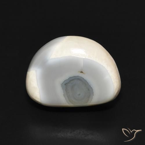 6.67ct Natürlicher Mehrfarbiges Weiß Achat, Fantasie, Lichtundurchlässig
