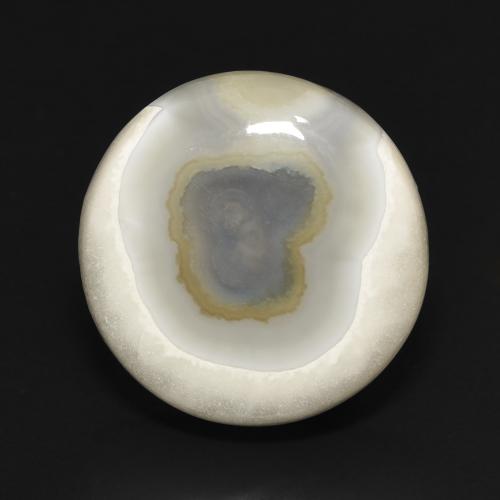 15.97ct Natürlicher Mehrfarbiges Weiß Achat, Runden, Lichtundurchlässig