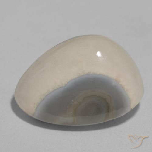 11.22ct Natürlicher White Cream Achat, Fantasie, Lichtundurchlässig
