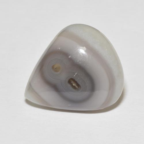 18.49ct Natürlicher Warmweiß Achat, Birnenform, Lichtundurchlässig