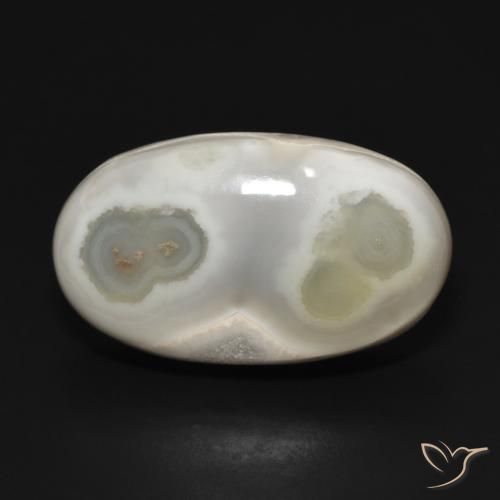 29.67ct Natürlicher Warmweiß Achat, Oval, Lichtundurchlässig