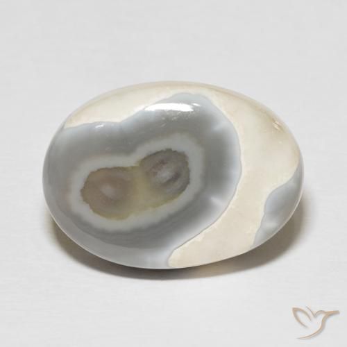 14.42ct Natürlicher Mehrfarbig Achat, Oval, Lichtundurchlässig, Photo A