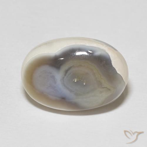 11.46ct Natürlicher Mehrfarbig Achat, Oval, Lichtundurchlässig
