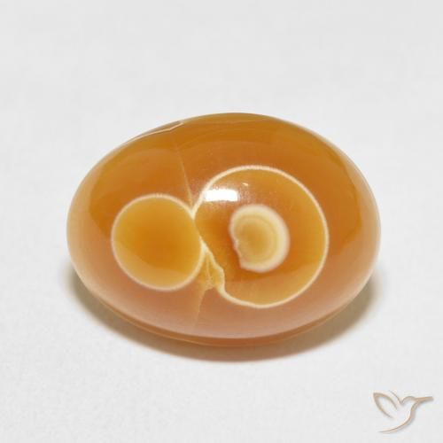 11.58ct Natürlicher Mehrfarbig Achat, Oval, Lichtundurchlässig