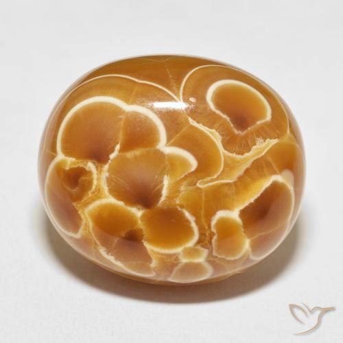 45.93ct Natürlicher Mehrfarbig Achat, Oval, Lichtundurchlässig