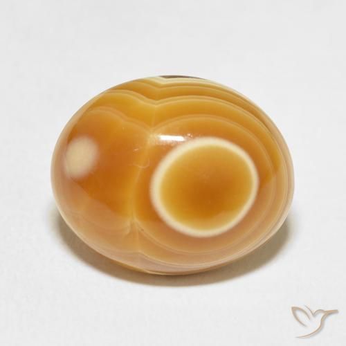 10.98ct Natürlicher Mehrfarbig Achat, Oval, Lichtundurchlässig