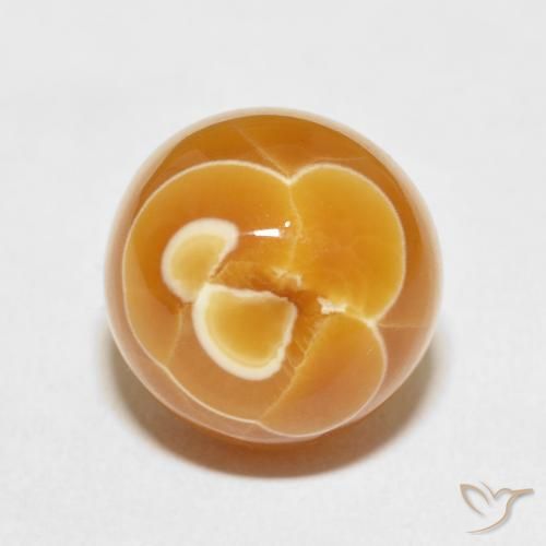 12.69ct Natürlicher Mehrfarbig Achat, Runden, Lichtundurchlässig