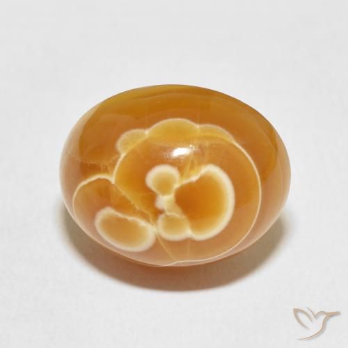 17.47ct Natürlicher Mehrfarbig Achat, Oval, Lichtundurchlässig