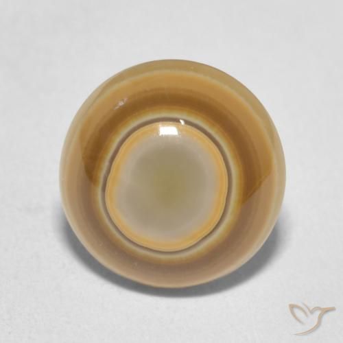 4.89ct Natürlicher Mehrfarbig Achat, Runden, Lichtundurchlässig