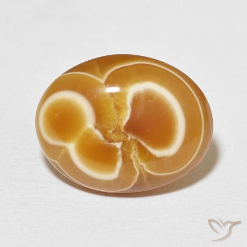 11.32ct Natürlicher Mehrfarbig Achat, Oval, Lichtundurchlässig