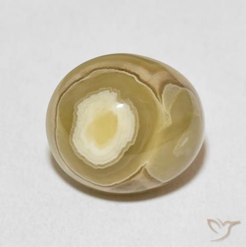 9.89ct Natürlicher Mehrfarbig Achat, Oval, Lichtundurchlässig
