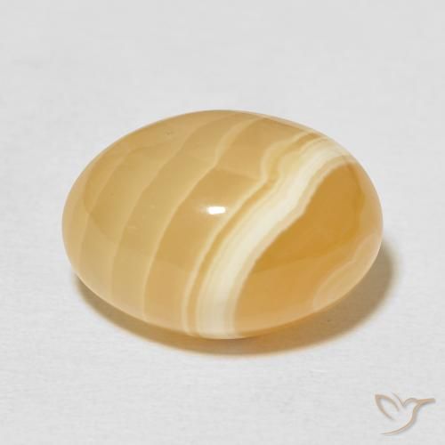 24.16ct Natürlicher Mehrfarbig Achat, Oval, Lichtundurchlässig, Photo A