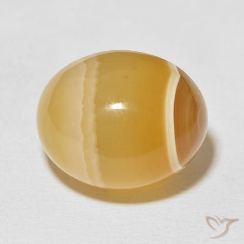 32.09ct Natürlicher Mehrfarbig Achat, Oval, Lichtundurchlässig