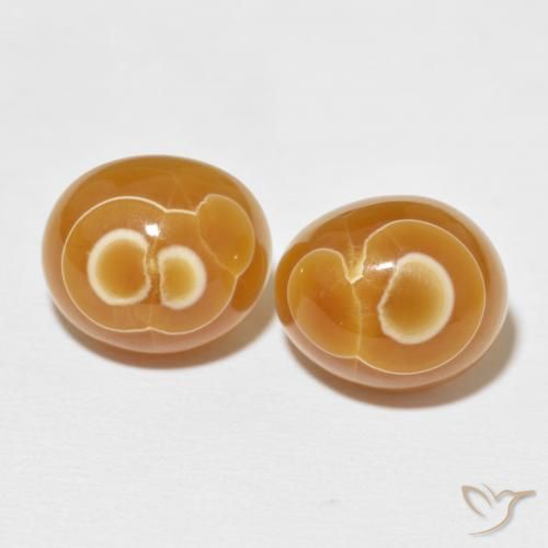 21.51ctw Natürlicher Mehrfarbig Achat, Oval, Lichtundurchlässig