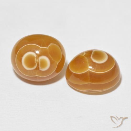 21.51 ct natürliche Mehrfarbig Achat-Edelsteine, Oval, Lichtundurchlässig