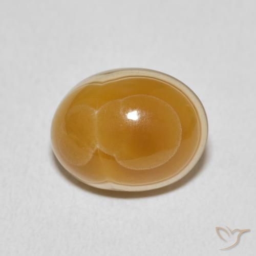 6.46ct Natürlicher Mehrfarbig Achat, Oval, Lichtundurchlässig